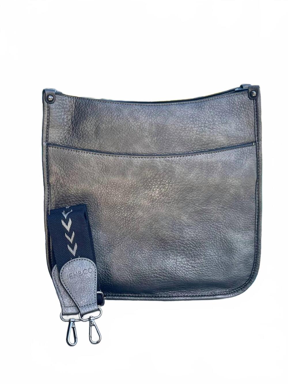 NEW JEN & CO. women's kate crossbody bag in gunmetal